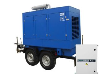 ССМ ЭД-315-Т400-2РКМ2 в шумозащитном кожухе на шасси с АВР
